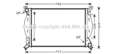 Радиатор, охлаждение двигателя AVA QUALITY COOLING AI2203