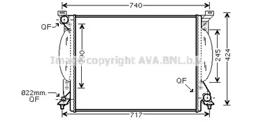 Радиатор системы охлаждения AVA QUALITY COOLING Ai2204