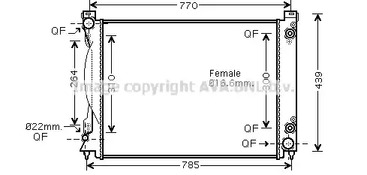 AI2231 AVA QUALITY COOLING Радиатор, охлаждение двигателя