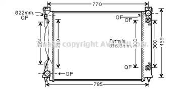 Радиатор системы охлаждения AVA QUALITY COOLING AI2236