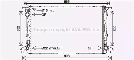 Радиатор охлаждения двигателя AVA QUALITY COOLING AI2412