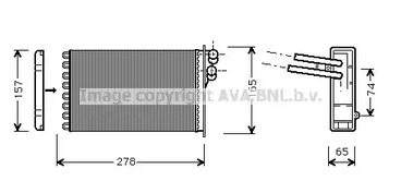 AI6156 AVA QUALITY COOLING Радиатор печки