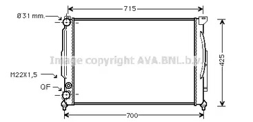 AIA2105 AVA QUALITY COOLING Радиатор системы охлаждения