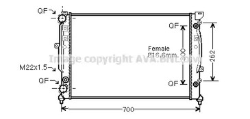 AIA2122 AVA QUALITY COOLING Радиатор системы охлаждения