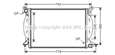 Радиатор системы охлаждения AVA QUALITY COOLING AIA2206