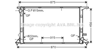 Радиатор охлаждение двигателя AVA QUALITY COOLING AIA2290
