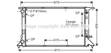 AIA2293 AVA QUALITY COOLING Радиатор системы охлаждения