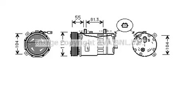 Компрессор кондиционера AVA QUALITY COOLING AIAK001