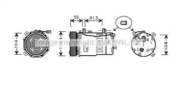 AIAK003 AVA QUALITY COOLING Компрессор кондиционера