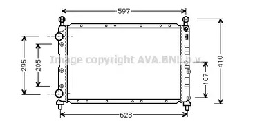 Радиатор системы охлаждения AVA QUALITY COOLING AL2068