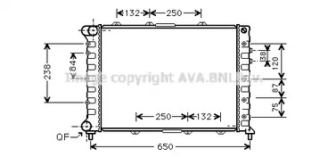 ALA2038 AVA QUALITY COOLING радиатор системы охлаждения