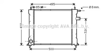 Радиатор, охлаждение двигателя AVA QUALITY COOLING AU2110