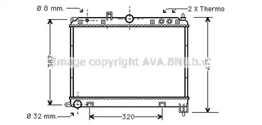 Радиатор, охлаждение двигателя AVA QUALITY COOLING AU2118