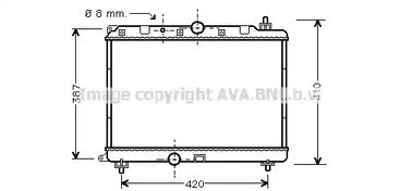 Радиатор, охлаждение двигателя AVA QUALITY COOLING AU2121