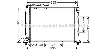 Радиатор охлаждения двигателя AVA QUALITY COOLING AU2149