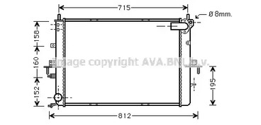 Радиатор, охлаждение двигателя AVA QUALITY COOLING AU2152