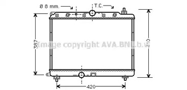 радиатор системы охлаждения с AVA QUALITY COOLING AU2153