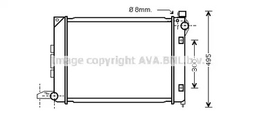 Радиатор, охлаждение двигателя AVA QUALITY COOLING AU2164