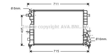 Радиатор охлаждение двигателя AVA QUALITY COOLING AU2165
