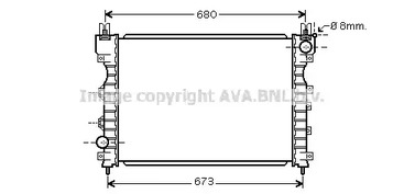 Радиатор системы охлаждения AVA QUALITY COOLING AU2174