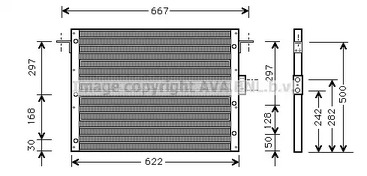 Радиатор кондиционера AVA QUALITY COOLING AU5075