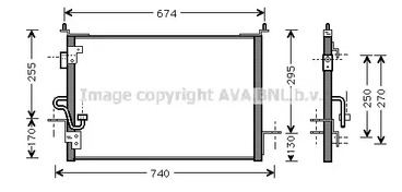 Радиатор кондиционера AVA QUALITY COOLING AU5143