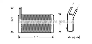 Радиатор печки AVA QUALITY COOLING AU6131