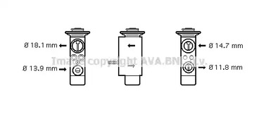 Расширительный клапан кондиционера AVA QUALITY COOLING BW1085
