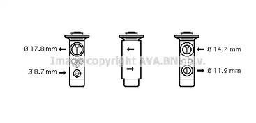 Расширительный клапан кондиционера AVA QUALITY COOLING BW1362