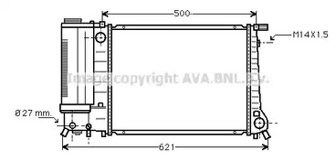 Радиатор, охлаждение двигателя AVA QUALITY COOLING BW2083