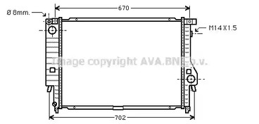 Радиатор системы охлаждения AVA QUALITY COOLING BW2102