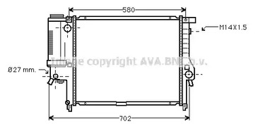 BW2121 AVA QUALITY COOLING Радиатор системы охлаждения