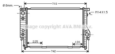 Радиатор системы охлаждения AVA QUALITY COOLING BW2145