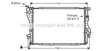 Радиатор системы охлаждения AVA QUALITY COOLING BW2202