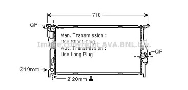 Радиатор системы охлаждения AVA QUALITY COOLING BW2293