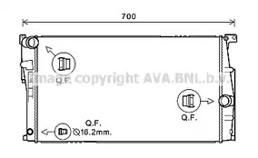 Радиатор охлаждение двигателя AVA QUALITY COOLING BW2448