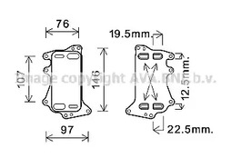 Масляный радиатор коробки акпп AVA QUALITY COOLING BW3553