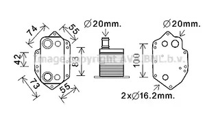 Масляный радиатор AVA QUALITY COOLING BW3554