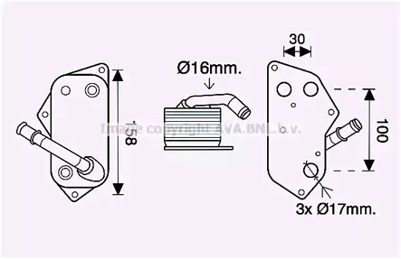 BW3558 AVA QUALITY COOLING Масляный радиатор