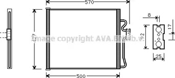Конденсатор кондиционера AVA QUALITY COOLING BW5214