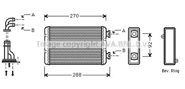 Радиатор печки AVA QUALITY COOLING BW6173