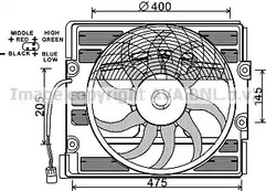 Вентилятор радиатора AVA QUALITY COOLING BW7527