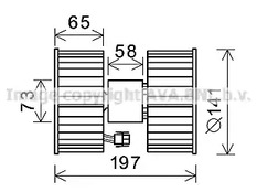 Вентилятор отопителя салона AVA QUALITY COOLING BW8483