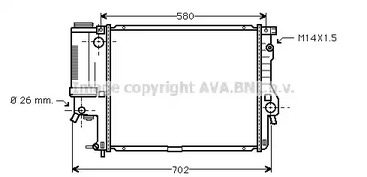 Радиатор системы охлаждения AVA QUALITY COOLING BWA2186