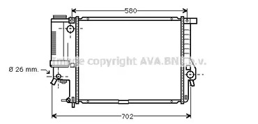 Радиатор системы охлаждения AVA QUALITY COOLING BWA2201