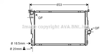 BWA2278 AVA QUALITY COOLING радиатор системы охлаждения