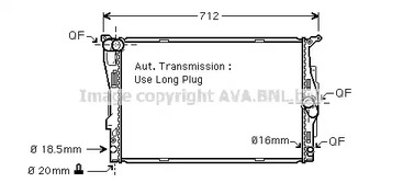 радиатор охлаждения AVA QUALITY COOLING BWA2303