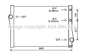 Радиатор охлаждения двигателя AVA QUALITY COOLING BWA2471