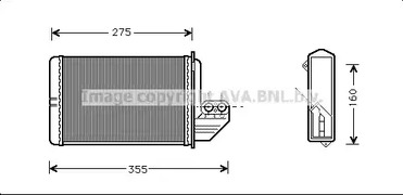 BWA6172 AVA QUALITY COOLING Радиатор отопителя