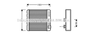 BWA6211 AVA QUALITY COOLING Радиатор печки